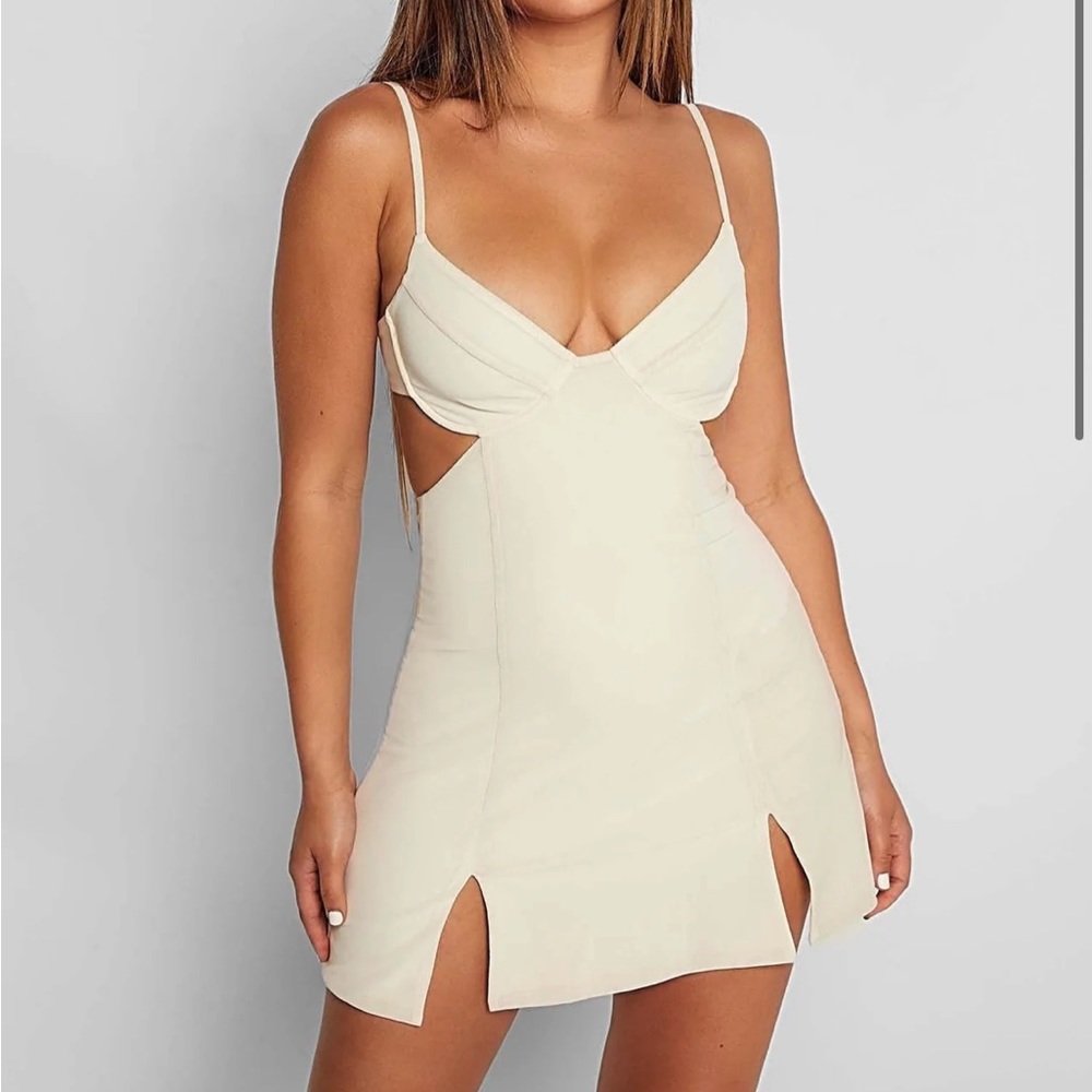 Ivory cut-out dress